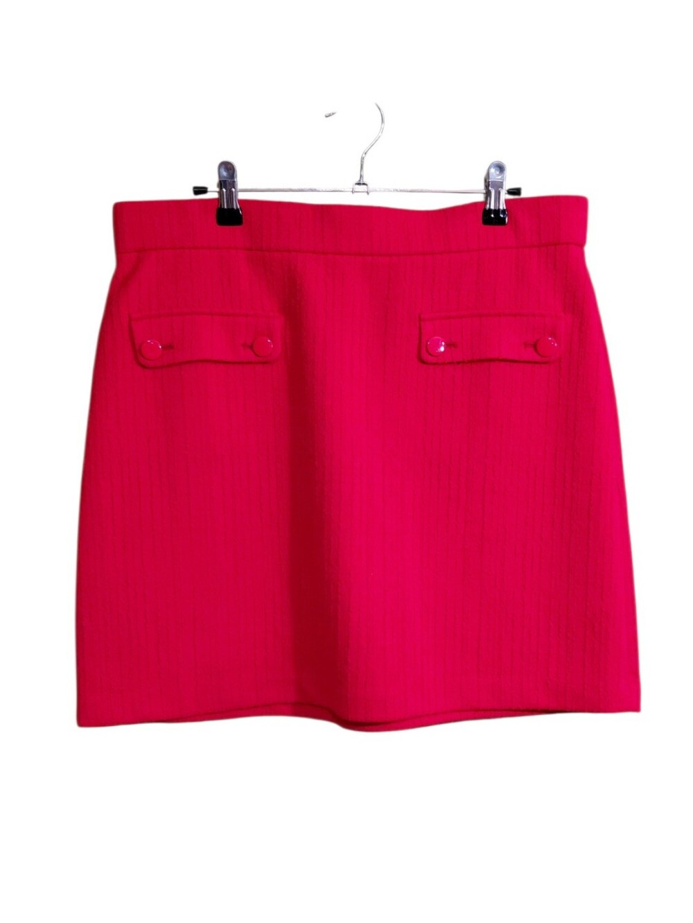 LOFT Red Mini Skirt with Front Flap Pockets